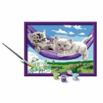 CreArt Kids 18x24cm Kittens in the Hammock, Paint by Numbers Kit, Ages 9+, 25828, Ravensburger – Bild 2