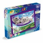 CreArt Kids 18x24cm Kittens in the Hammock, Paint by Numbers Kit, Ages 9+, 25828, Ravensburger – Bild 5