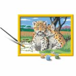 CreArt Kids 18x24cm Little Leopards, Paint by Numbers Kit, Ages 9+, 25832, Ravensburger - Image 2