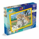 CreArt Kids 18x24cm Little Leopards, Paint by Numbers Kit, Ages 9+, 25832, Ravensburger - Image 5