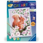 CreArt Kids 18x24cm Squirrel in Spring, Paint by Numbers Kit, Ages 9+, 25837, Ravensburger