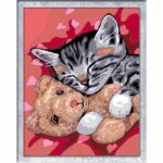 CreArt Kids 18x24cm Kitten and Teddy Bear, Paint by Numbers Kit, Ages 9+, 25838, Ravensburger - Image 2