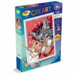 CreArt Kids 18x24cm Kitten and Teddy Bear, Paint by Numbers Kit, Ages 9+, 25838, Ravensburger - Image 3