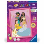 CreArt Kids 18x24cm Disney Princess, Paint by Numbers Kit, Ages 7+, 25843, Ravensburger