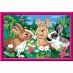 CreArt Kids 31x21cm Rabbits in the Meadow, Paint by Numbers Kit, Ages 9+, 25847, Ravensburger – Bild 3