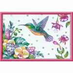 CreArt Kids 31x21cm Hummingbird and Exotic Flowers, Paint by Numbers Kit, Art Number, Ages 7+, 25851, Ravensburger - Image 2