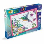 CreArt Kids 31x21cm Hummingbird and Exotic Flowers, Paint by Numbers Kit, Art Number, Ages 7+, 25851, Ravensburger - Image 4