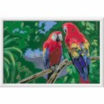 CreArt Kids 31x21cm Parrots, Paint by Numbers Kit, Ages 7+, 25854, Ravensburger - Image 3