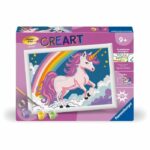 CreArt Kids 18x24cm Neon Unicorn, Paint by Numbers Kit, Ages 7+, 25904, Ravensburger