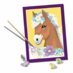 CreArt Kids 18x24cm Flowery Horse, Paint by Numbers Kit, Art Number, Ages 7+, 25906, Ravensburger - Image 2