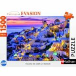 1500-piece puzzle Sunset on Santorini, Adults and children from 14 years old, Evasion Collection, 12001532, Nathan - Image 2