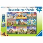 Children's Puzzle 200 p XXL - The monuments of the world - Ages 8 - 13290 - Ravensburger - Image 2