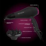 Hairdryer - REVLON - RVDR5251E - Perfect Heat - 2000 W - AC motor - 2 speeds - Black / Pink – Bild 3