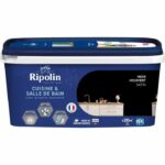 Paint for walls, woodwork, ceilings, radiators - RIPOLIN - Kitchen and bathroom - 2 L - Houvert Black