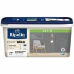 RIPOLIN Ultra Covering Satin Color Paint for Kitchen, Bedroom, Living Room, Hall, Entrance, Hallway – Slate Gray