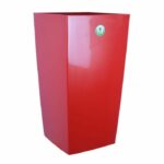 Riviera Flower Pot nuance - Square - 29 x 29 x H 52 cm - Red - Image 3