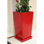 Riviera Flower pot shade - Square - 38 x 38 x H 69 cm - 67 L - Red - Image 2