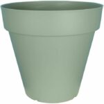 RIVIERA SOLEILLA round flower box - Plastic - Diameter 50 cm - Clay green - Image 3
