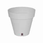 RIVIERA LOFT round flower box - Plastic - Diameter 30 cm - White - Image 2