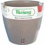 RIVIERA Water reserve tray – Round – Ø 36 x H 33 cm – Taupe