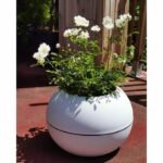 RIVIERA GRANIT BOULE round flower box - Plastic - Diameter 40 cm - White - Image 3