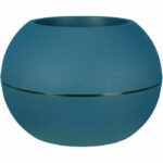 RIVIERA GRANIT BOULE round flower box - Plastic - Diameter 40 cm - Blue - Image 4