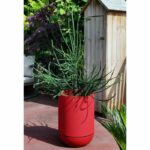 RIVIERA - Tulip flower pot - granite D40 - red - Image 2