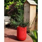 Flower box - RISS - RIVIERA GRANIT TULIPE - Plastic - Diameter 50 cm - Red - Image 3