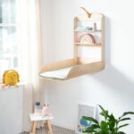 Wall-Mounted and Folding Changing Table - ROBA - Natural Wood - Integrated Shelves - Minimalist Design - Image 2