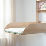 Wall-Mounted and Folding Changing Table - ROBA - Natural Wood - Integrated Shelves - Minimalist Design - Image 3