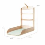 Wall-Mounted and Folding Changing Table - ROBA - Natural Wood - Integrated Shelves - Minimalist Design - Image 4