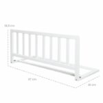 ROBA Wooden Bed Rail 90 cm - Safe Fall Protection for Babies and Children - 18 Months to 5 Years - Easy Assembly - White – Bild 3