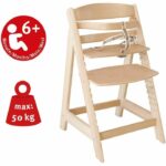 Sit Up III Wooden High Chair - ROBA - Height Adjustable - Natural - Image 6
