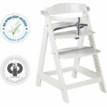 High chair - ROBA - SIT UP CLICK & FUN - Removable meal tray - Adjustable height - Up to 70 kg - White lacquered wood - Image 2