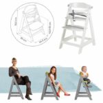 High chair - ROBA - SIT UP CLICK & FUN - Removable meal tray - Adjustable height - Up to 70 kg - White lacquered wood - Image 4