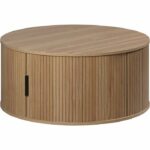 Coffee table - Round - MDF - Oak - Essential - Diameter 80 cm Height 36 cm - RONIN