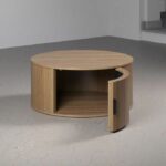 Coffee table - Round - MDF - Oak - Essential - Diameter 80 cm Height 36 cm - RONIN - Image 3
