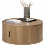 Coffee table - Round - MDF - Oak - Essential - Diameter 80 cm Height 36 cm - RONIN - Image 5