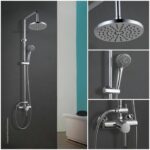 Rousseau Shower column with Timaru Chrome mechanical mixer tap - Image 2
