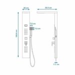 ROUSSEAU Torquay black hydromassage shower column - LED display - Image 3