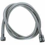 Shower hose - ROUSSEAU - Metal nuts - Safety crimps - Length 2 m - Single-grip chrome-plated stainless steel