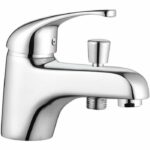 ROUSSEAU CARDIFF single-hole chrome bath shower mixer - Water saving - Glossy finish - Image 2