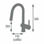 FRIBOURG sink mixer with chrome spray - Image 2