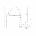 ROUSSEAU Kitchen mixer tap Køben - Without shower - Rose gold - Image 2