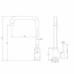 ROUSSEAU Kitchen mixer tap Kiloo - Without hand shower - Chrome gray - Image 2