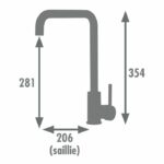 ROUSSEAU Kitchen mixer tap Kiloo - Without handshower - Black - Image 2