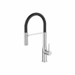 ROUSSEAU Kitchen mixer tap Køben - With hand shower - Chrome gray and black