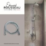 Shower hose - ROUSSEAU - Universal connector - Compact size - Metal nuts - Length 1.50m - Single-grip chrome-plated stainless steel – Bild 2