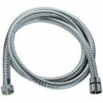 Shower hose - ROUSSEAU - Universal connector - Compact size - Metal nuts - Length 1.50m - Single-grip chrome-plated stainless steel