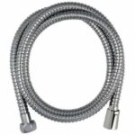 Shower hose - ROUSSEAU - Anti-twist metal nuts - Flow reduction - Length 2 m - Double-stapled chrome-plated stainless steel